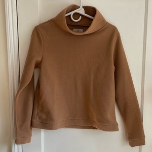 Dudley Stephens Park Slope Turtleneck Vello Fleece in Camel Size M